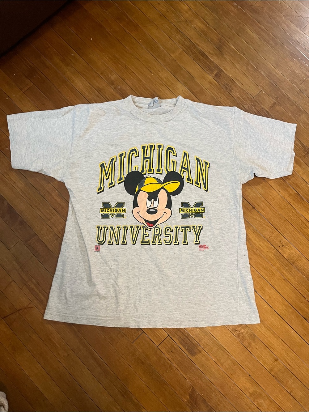 Vintage 1990s Mickey x University of Michigan T-shirt